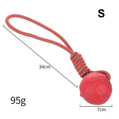 Durable Rubber Bounce Ball - Bite-Resistant Dog Toy for All Sizes