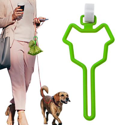 Hands-Free Dog Poop Bag Dispenser with Adjustable Leash Clip Holder