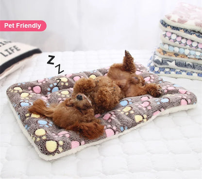 Thickened Soft Fleece Dog Bed Mat Warm Pet Blanket for Dogs and Cats