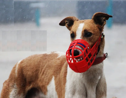 Adjustable Basket Muzzle for Dogs – Breathable Anti-Bite Mask