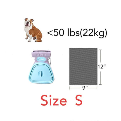 Foldable Dog Poop Scooper with Waste Bags for Easy Cleanup