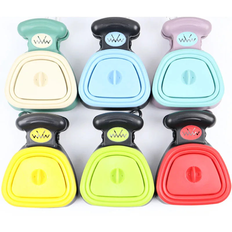 foldable dog poop scooper with waste bags for easy cleanup