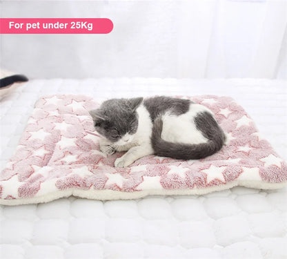 Thickened Soft Fleece Dog Bed Mat Warm Pet Blanket for Dogs and Cats