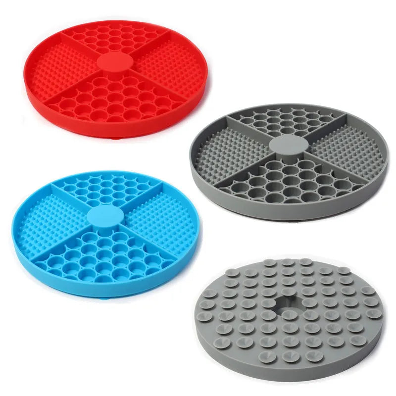 silicone licking mat with suction cups – slow feeder pad for pets