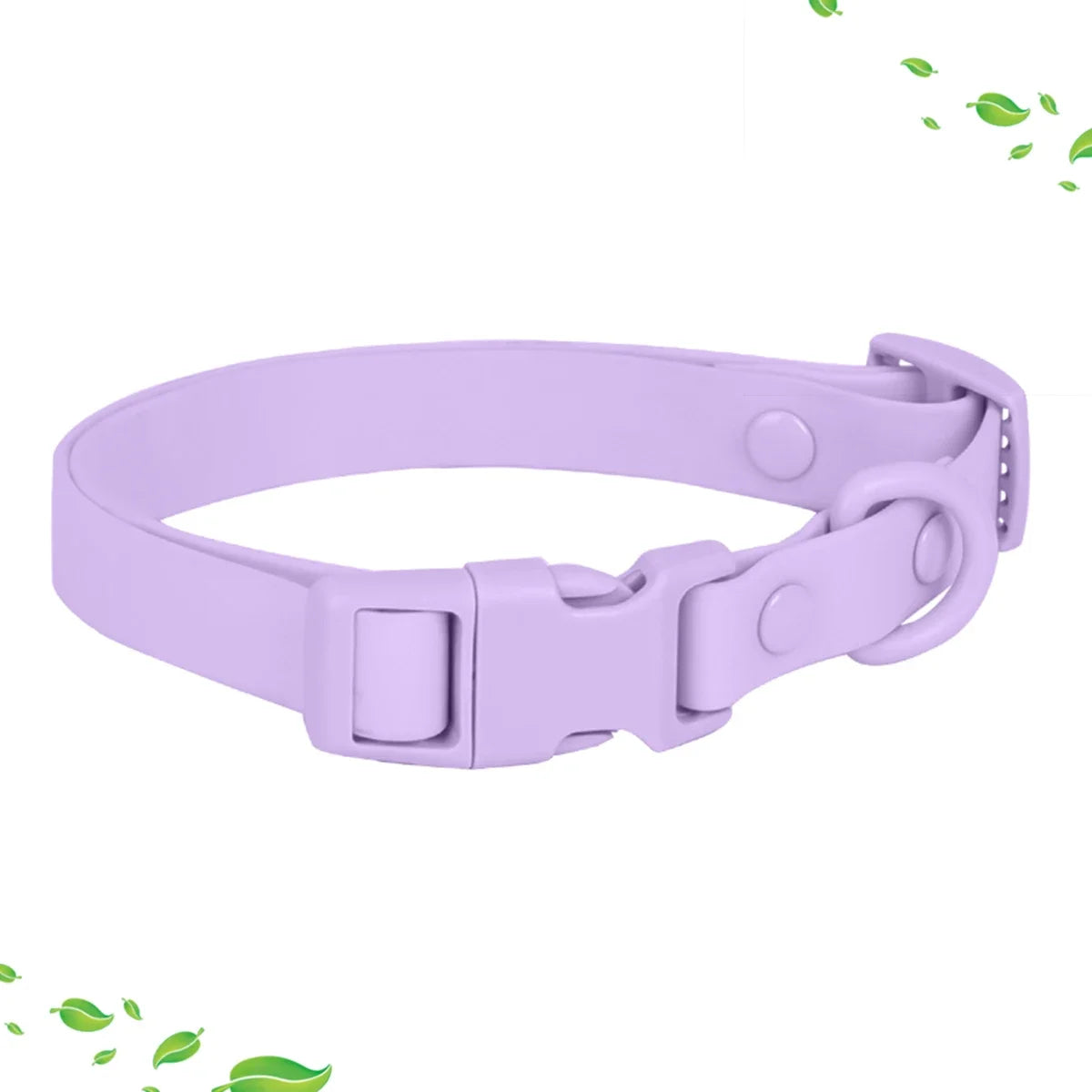 macaron colored waterproof pvc dog collar, adjustable easy-clean
