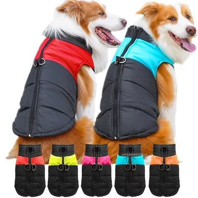 Waterproof Padded Dog Jacket – Warm Zipper Vest for All Sizes