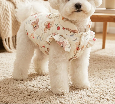Thickened Warm Dog Padded Coat - High Collar Winter Jacket for Pets