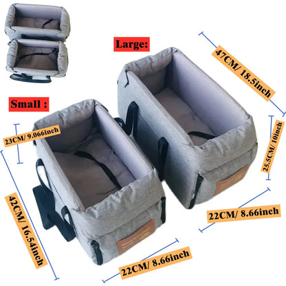 Portable Car Booster Seat & Carrier Bag for Small Dogs & Cats