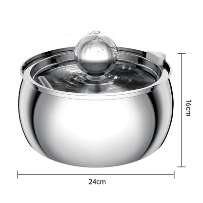 4L Stainless Steel Automatic Pet Water Fountain Quiet Filter for Cats