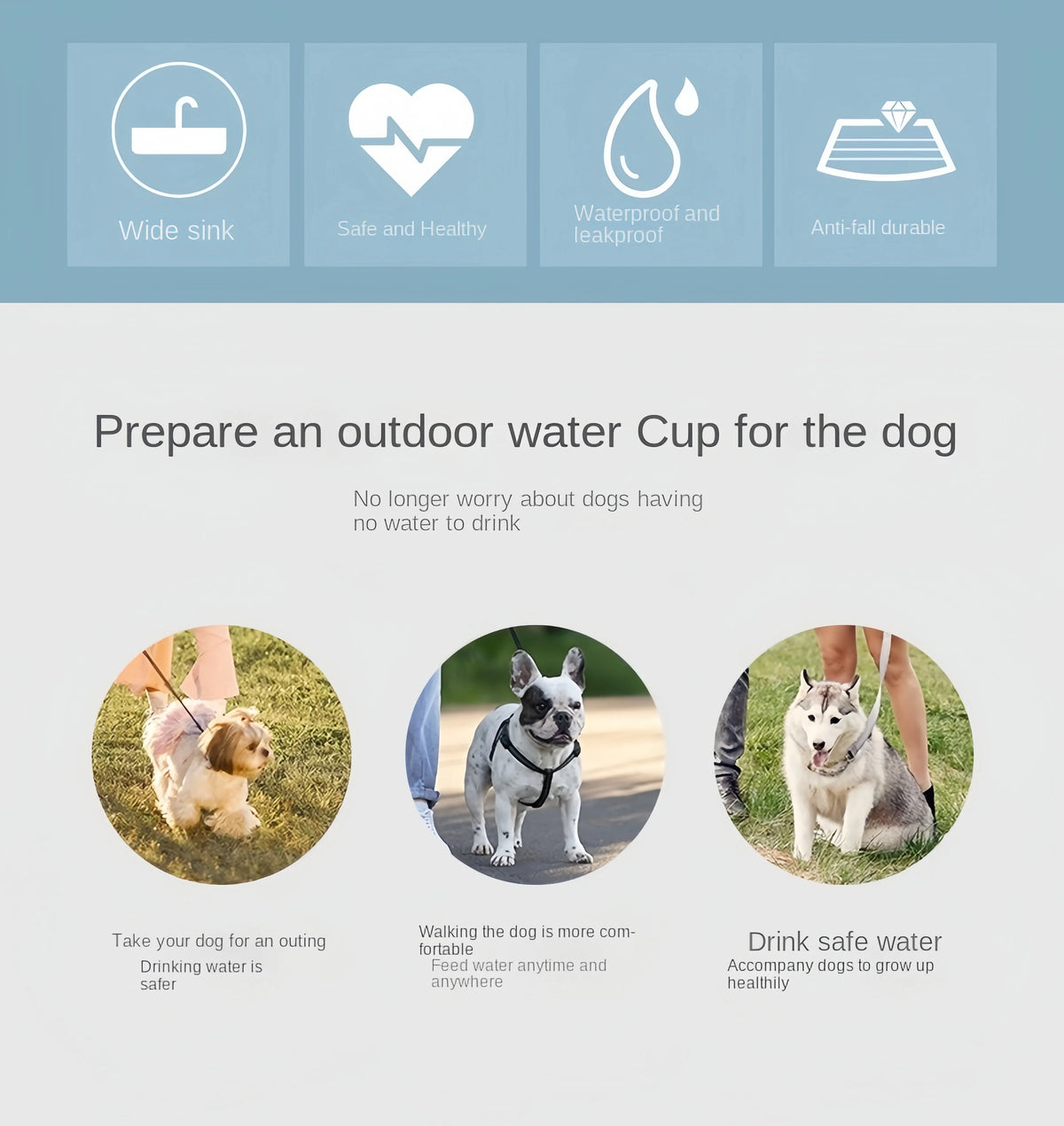 portable pet water bottle with food dispenser – travel cup