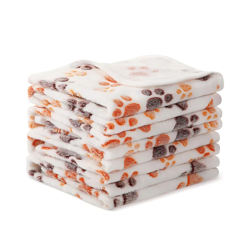 soft fluffy pet blanket with cute paw or elephant pattern for dogs and cats