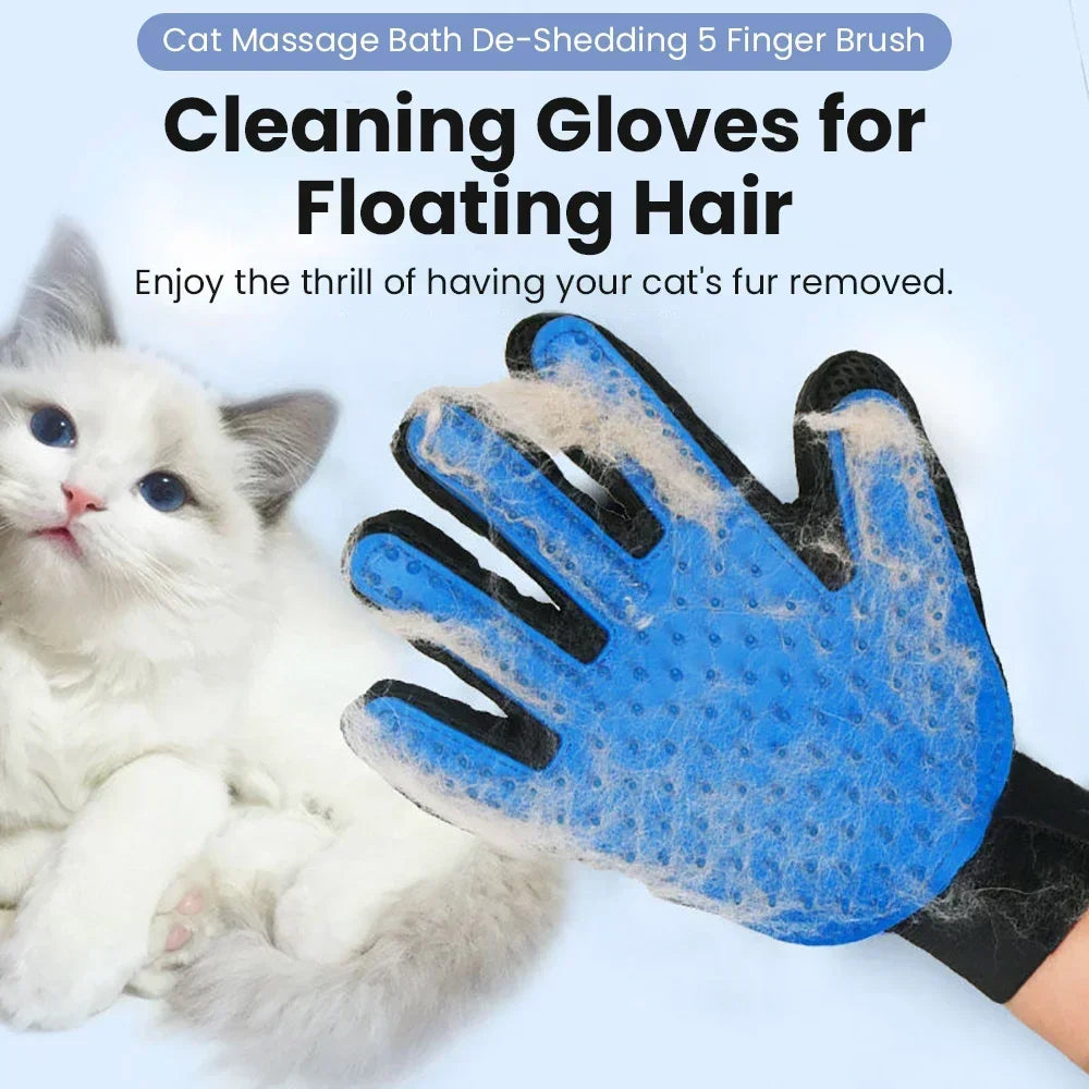 eeljoy 2-in-1 pet grooming glove – deshedding massage brush