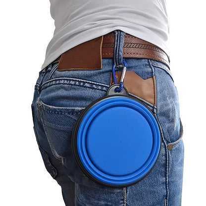 Collapsible Silicone Pet Bowl – Portable Travel Food & Water Bowl