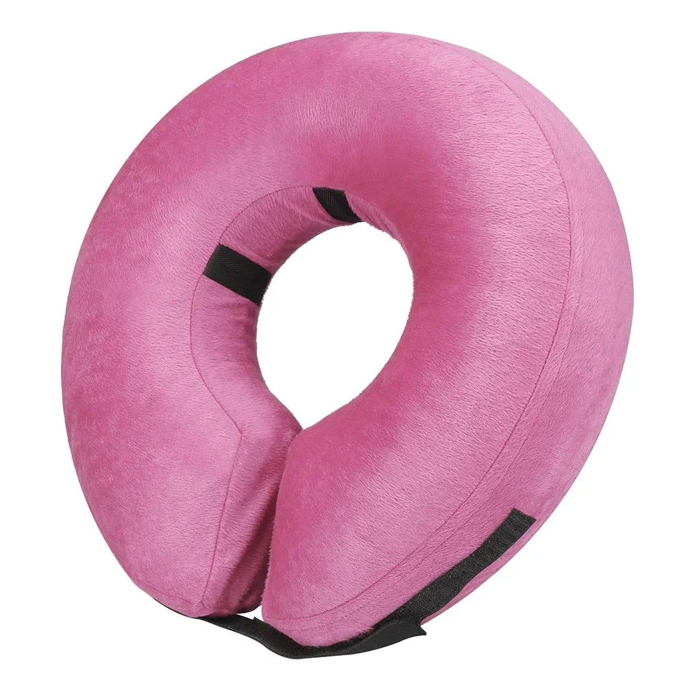 inflatable pet recovery collar after surgery - soft, comfortable cone alternative