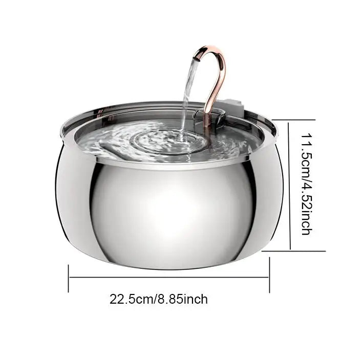 4l stainless steel automatic pet water fountain quiet filter for cats