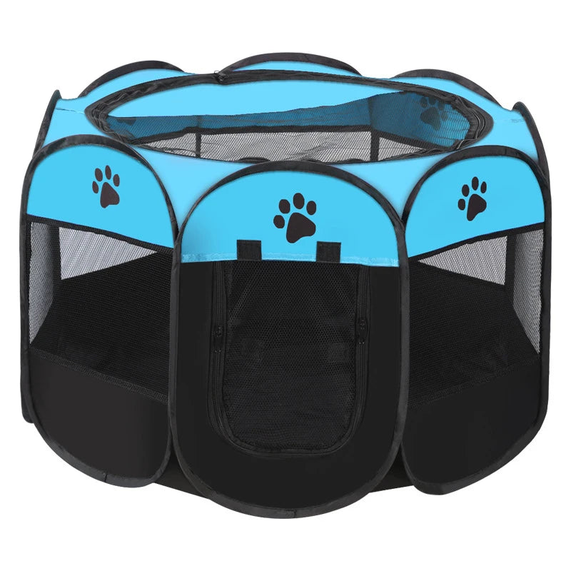 foldable pet tent playpen - octagonal outdoor fence for dogs & cats