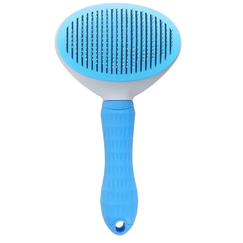 self-cleaning pet hair brush – dematting comb for dogs & cats
