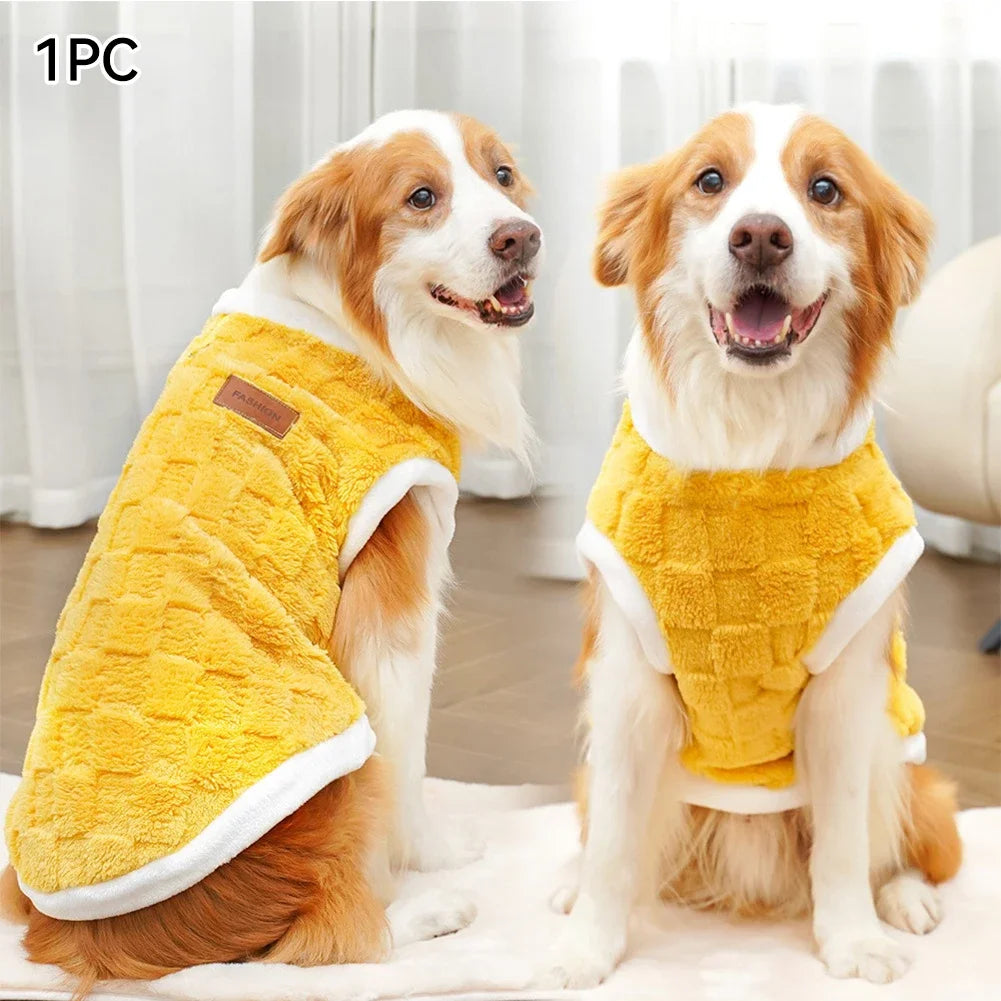 flannel dog sweater – warm winter pullover for small to large dogs