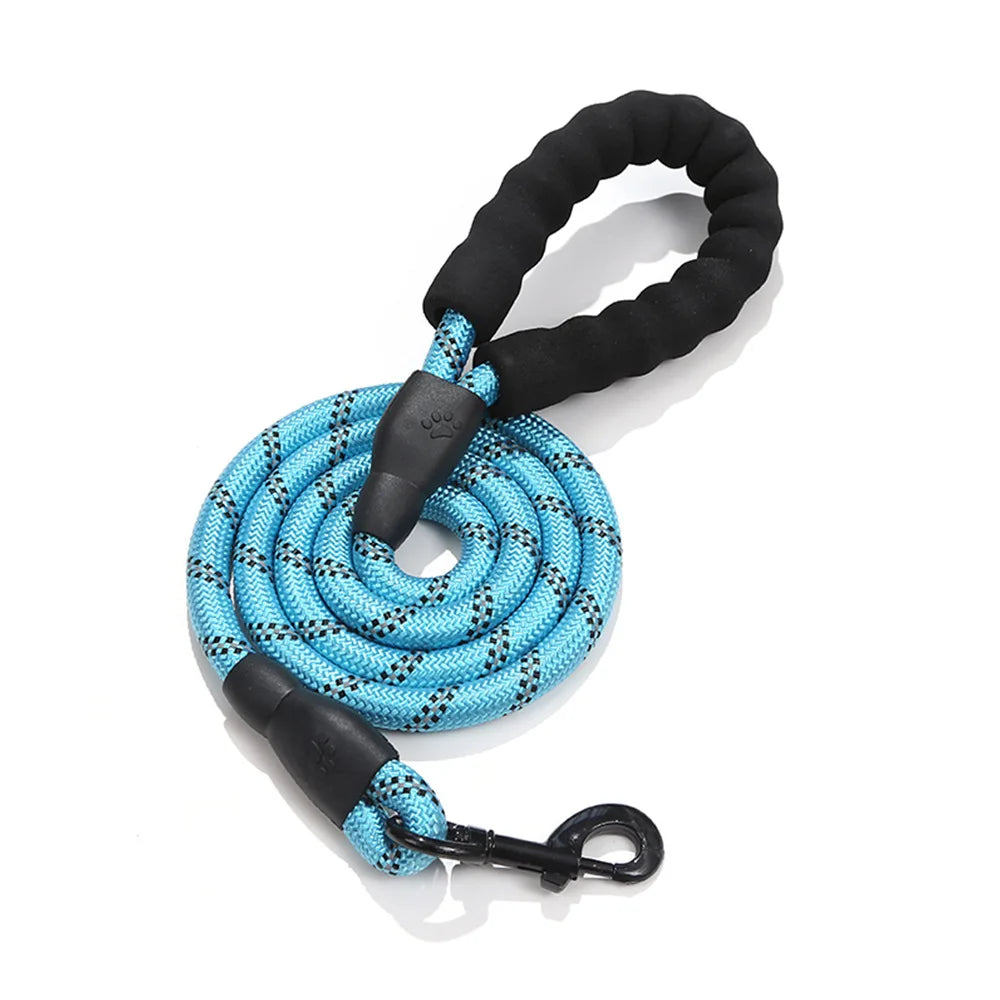 strong reflective dog leash – durable nylon lead for all dogs