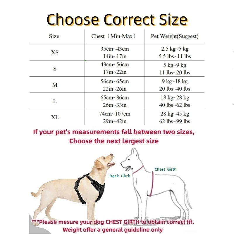 strong no-pull dog vest harness with padded and reflective design