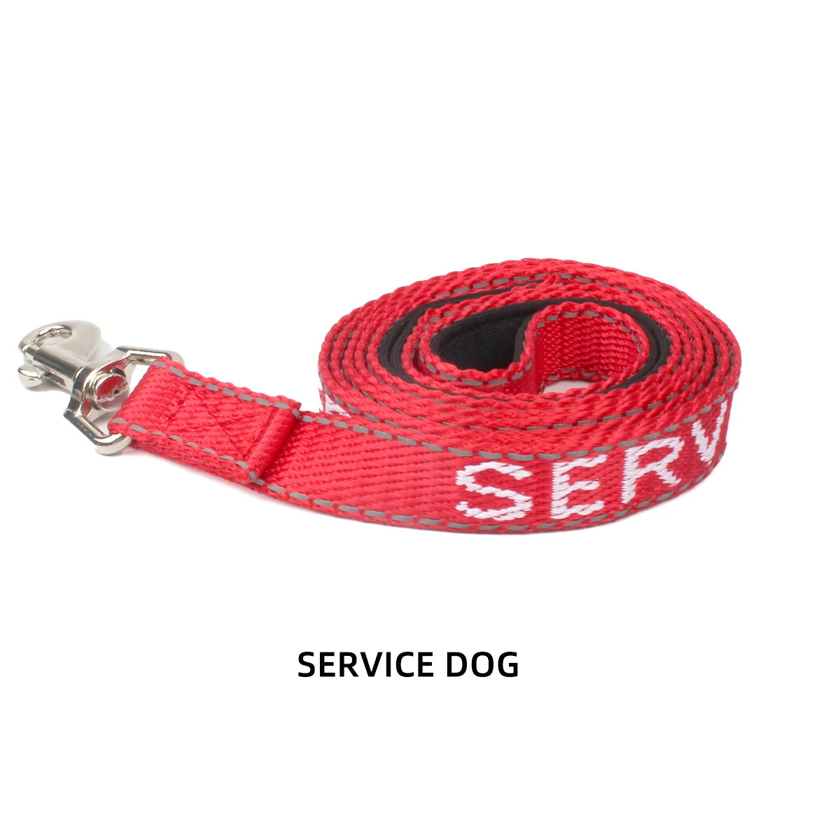 red reflective padded dog leash for outdoor walking and running sport