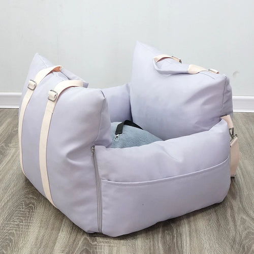 Waterproof Pet Car Seat for Puppies & Cats, Washable Portable Travel Bed
