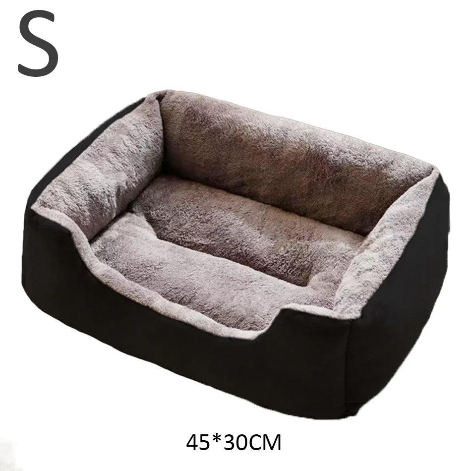 cozy plush pet bed for cats & dogs – soft breathable basket