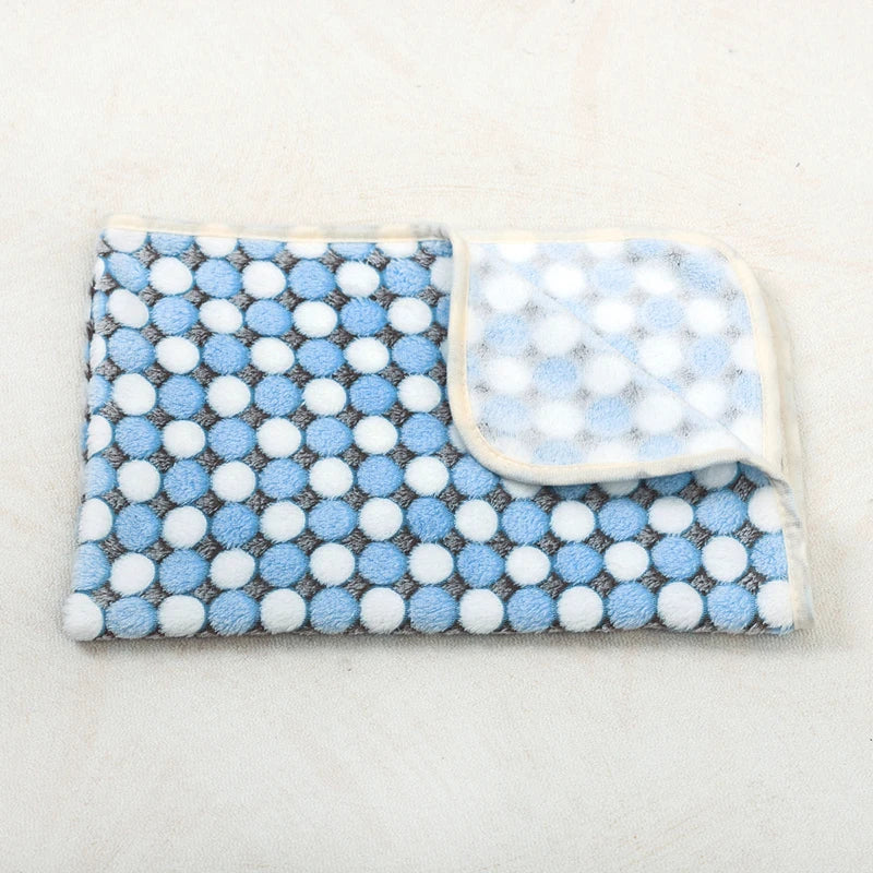 soft fluffy paw print pet blanket for puppies and cats warm flannel mat