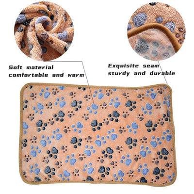 Soft Coral Fleece Pet Blanket – Cozy Warm Mat for Cats & Dogs