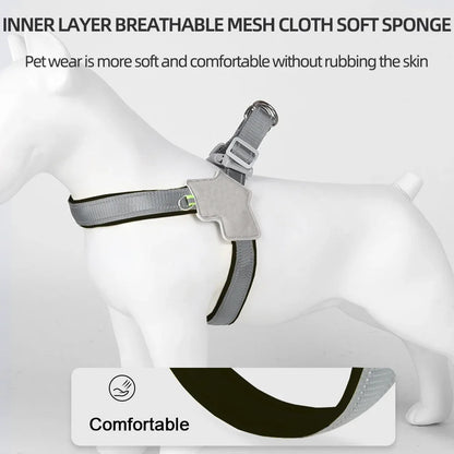 Adjustable Reflective Dog Harness for Hiking, Walking, and Travel