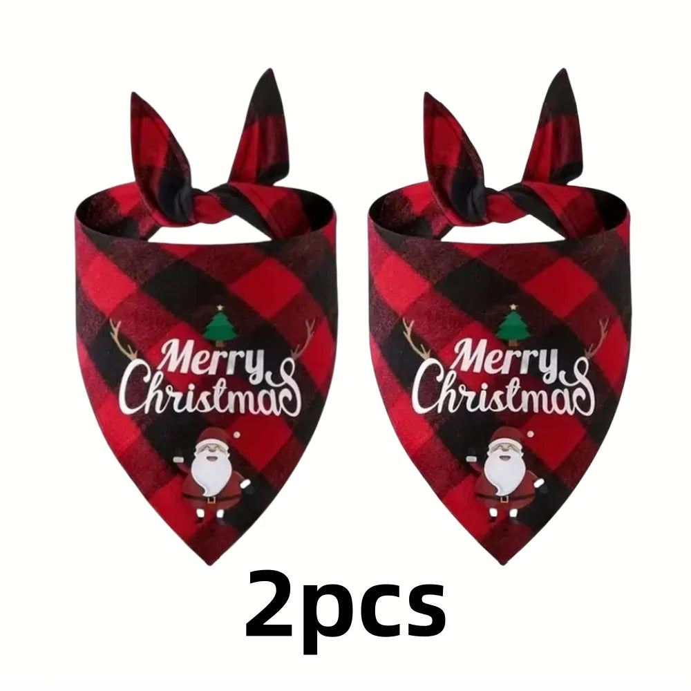 christmas dog bandana scarf adjustable for small and large dogs