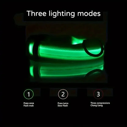 LED Glow Dog Collar - Battery-Powered Night Walking Safety Collar
