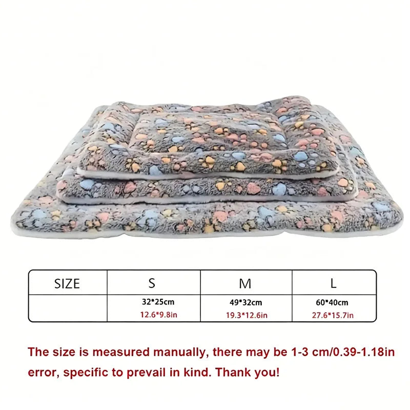 1pc double-sided plush pet mat and bed for cats and dogs, soft and warm