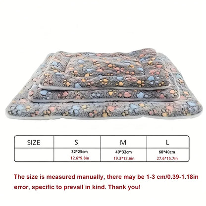 1pc Double-Sided Plush Pet Mat and Bed for Cats and Dogs, Soft and Warm