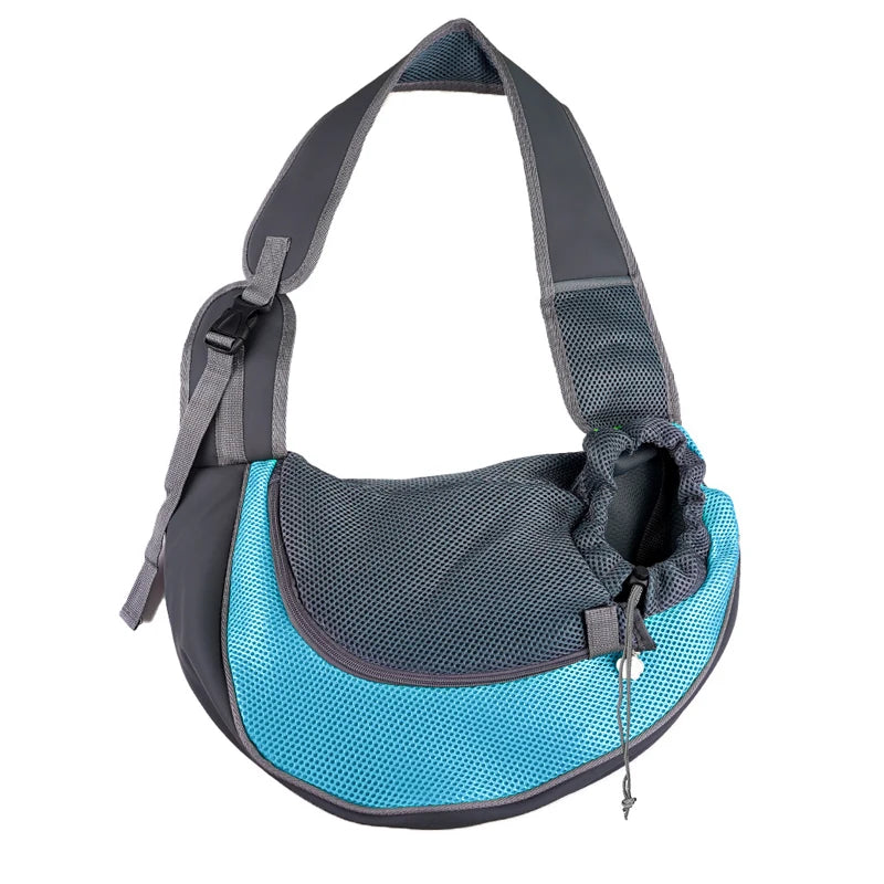 breathable mesh sling carrier backpack for small cats & dogs, travel