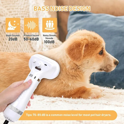4-in-1 Pet Grooming Station, Steam Comb & Dryer with Shedding Brush