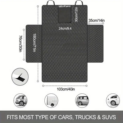 Wear-Resistant Waterproof Dog Car Seat Cover for SUVs and Vehicles