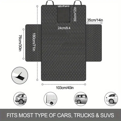 Wear-Resistant Waterproof Dog Car Seat Cover for SUVs and Vehicles