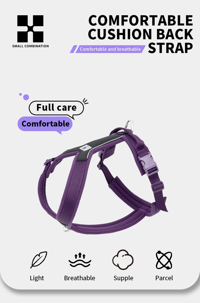 no-pull dog harness - reflective, padded & adjustable with handle