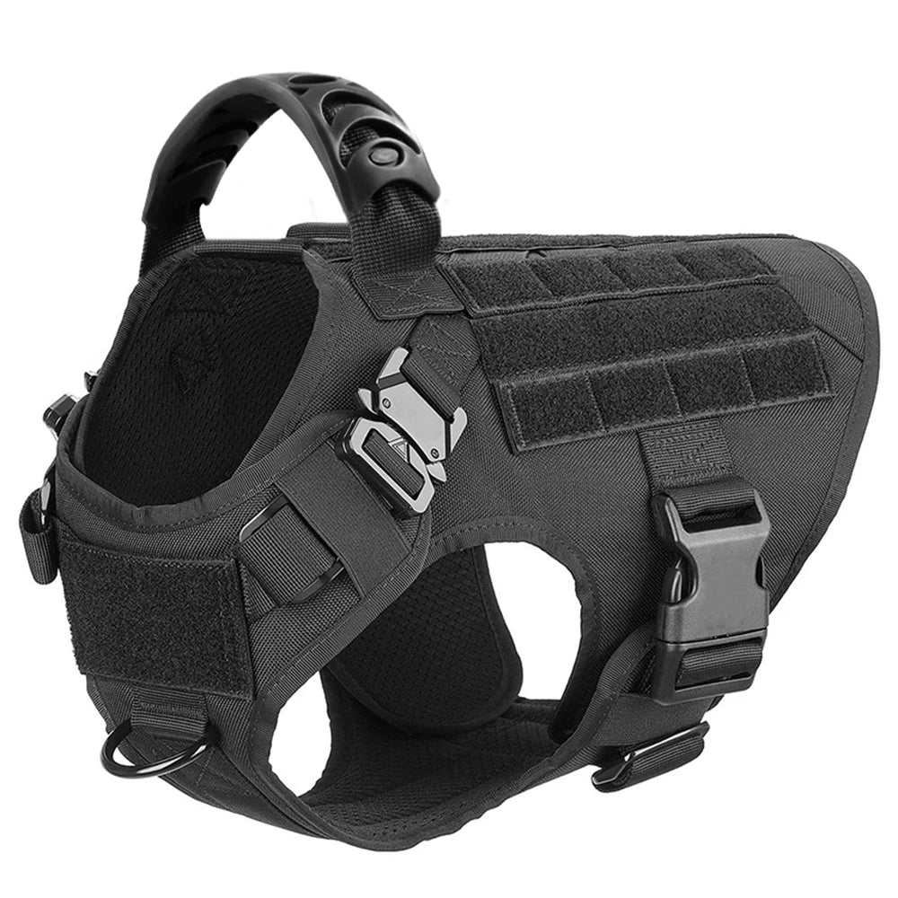 tactical dog harness with molle system – heavy-duty large dog vest
