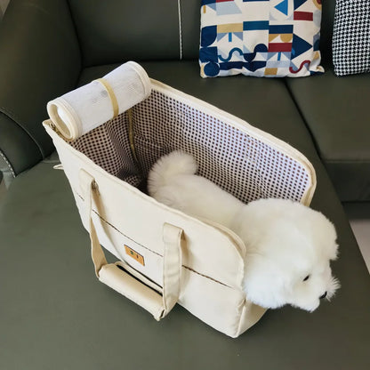 Breathable Pet Carrier Shoulder Bag for Cats & Puppies, Car Seat