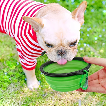 Collapsible Silicone Pet Bowl – Portable Travel Food & Water Bowl