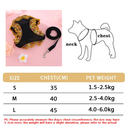 Soft Puppy Harness, Leash & Collar Set – Adjustable Pet Vest Set