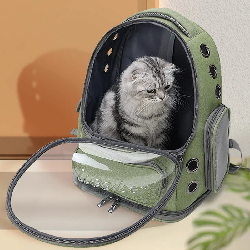 transparent breathable cat carrier backpack for outdoor travel