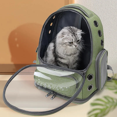 Transparent Breathable Cat Carrier Backpack for Outdoor Travel