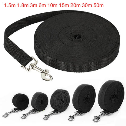 Long Nylon Dog Leash - Strong Lead Rope for Hiking, Walking & Travel