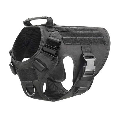 Tactical Dog Harness Set with MOLLE Pouches – Training Vest