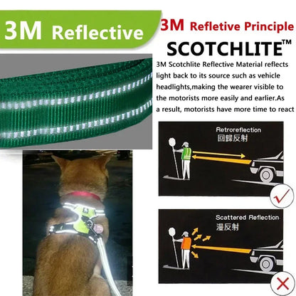 Reflective Adjustable Dog Harness – Breathable Vest for All Sizes