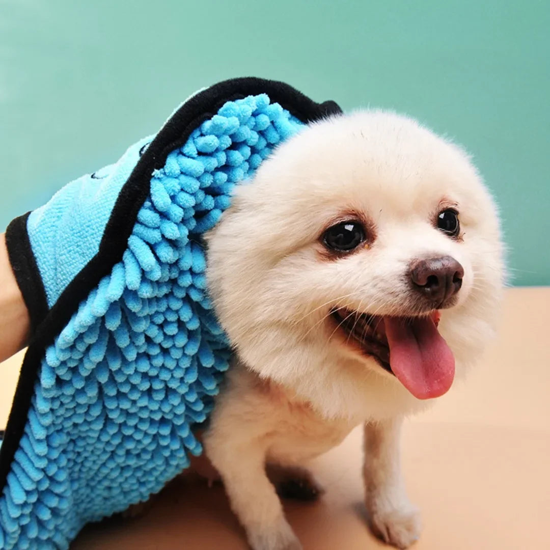 absorbent chenille pet bath towel – soft quick-dry dog & cat towel
