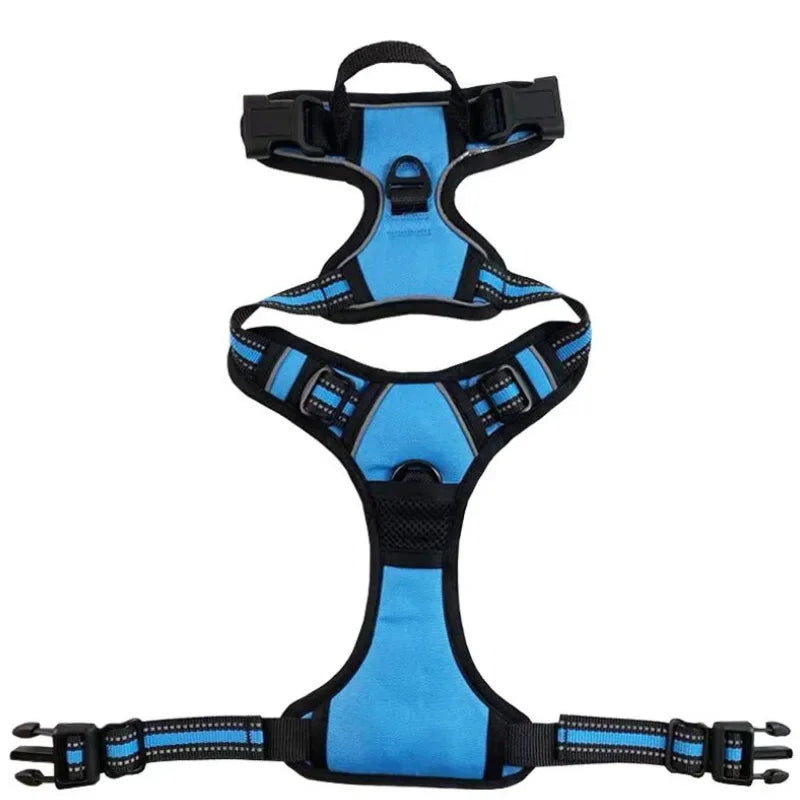 reflective adjustable dog harness – breathable vest for all sizes